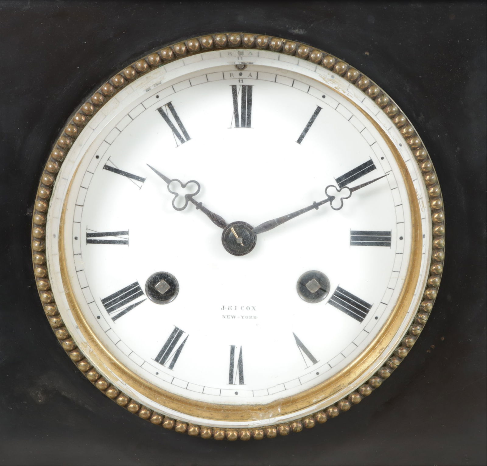 Continental Figural Bronze & Slate Clock, 19th C - 3
