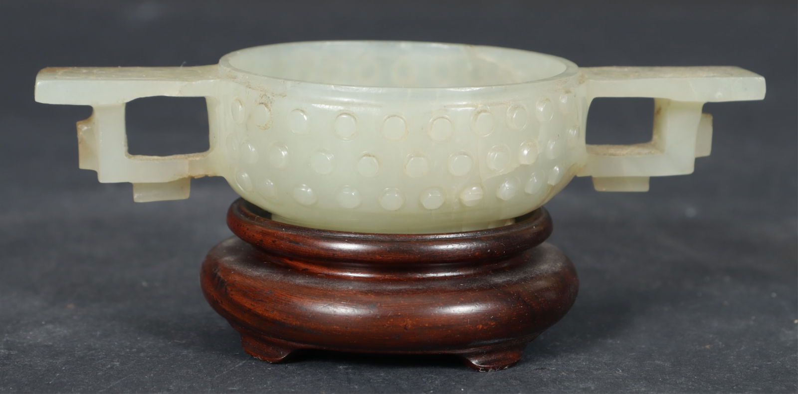 Chinese Jade Cup on Stand: Chinese Jade Cup on Stand Dimensions: 4.5" W 