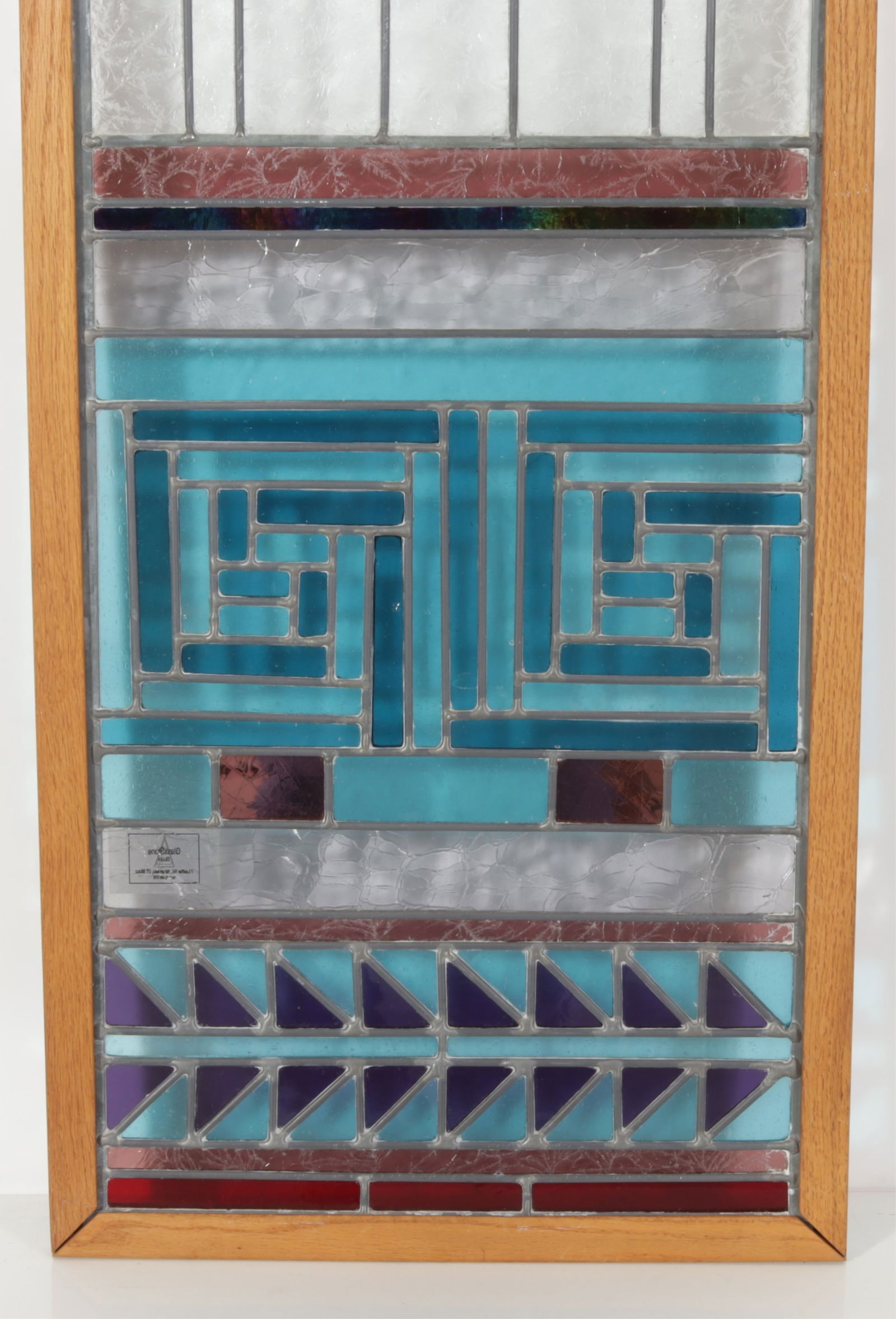 Frank Lloyd Wright Style Stained Glass Panel - 4