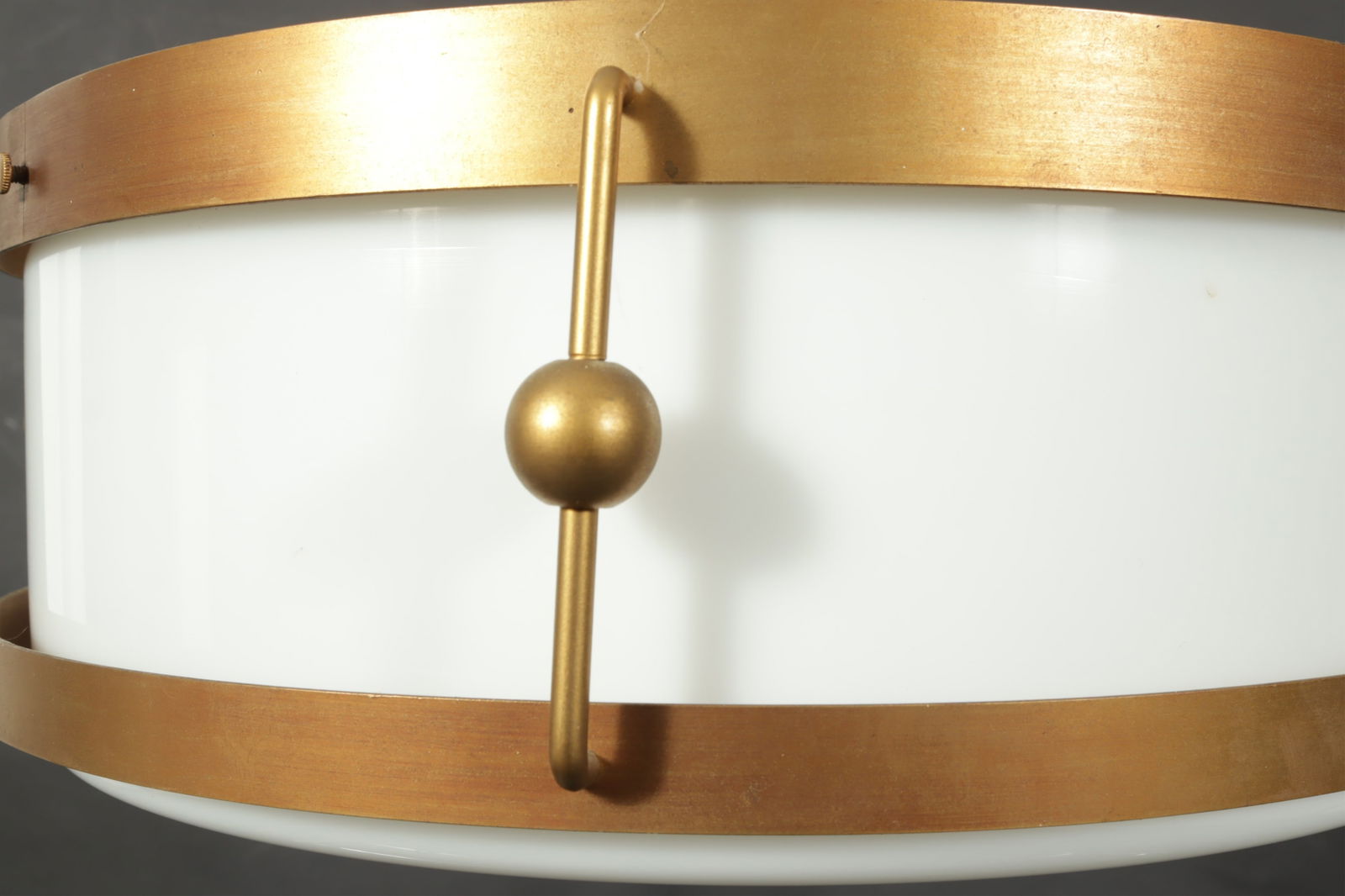 Art Moderne Metal/Glass c.1940's Ceiling Light - 4