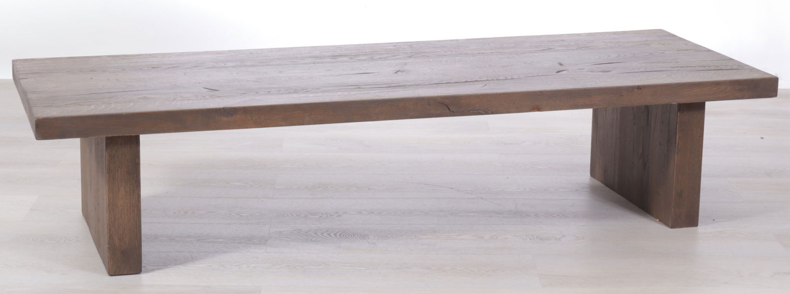 Restoration Hardware Stained Oak Coffee Table: Restoration Hardware Stained Oak Coffee Table Dimensions: 15" H x 24" W x 68" L From a Washington Connecticut Home