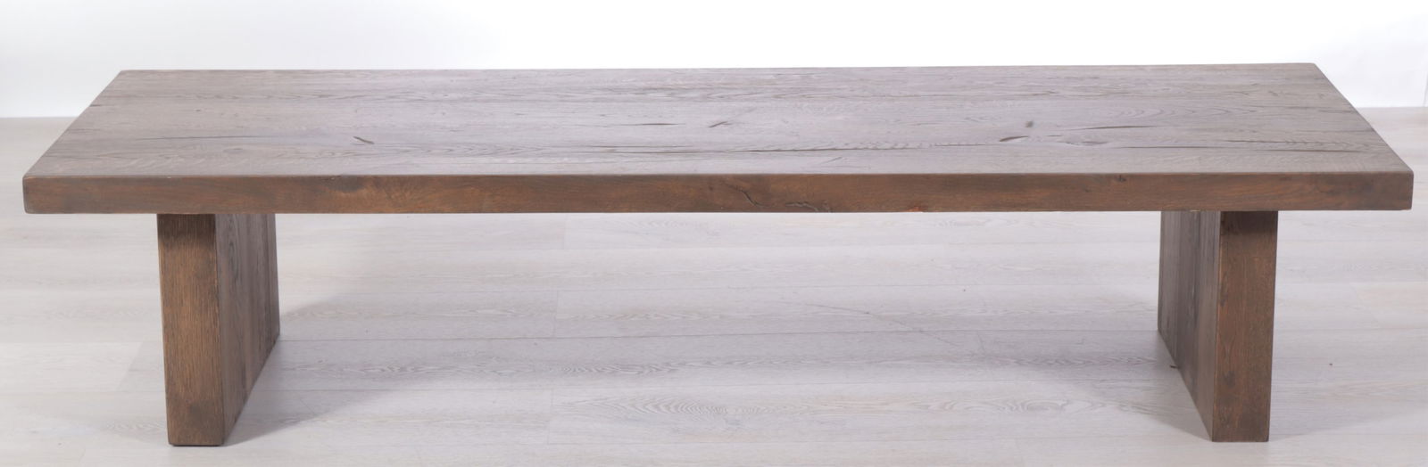 Restoration Hardware Stained Oak Coffee Table - 2