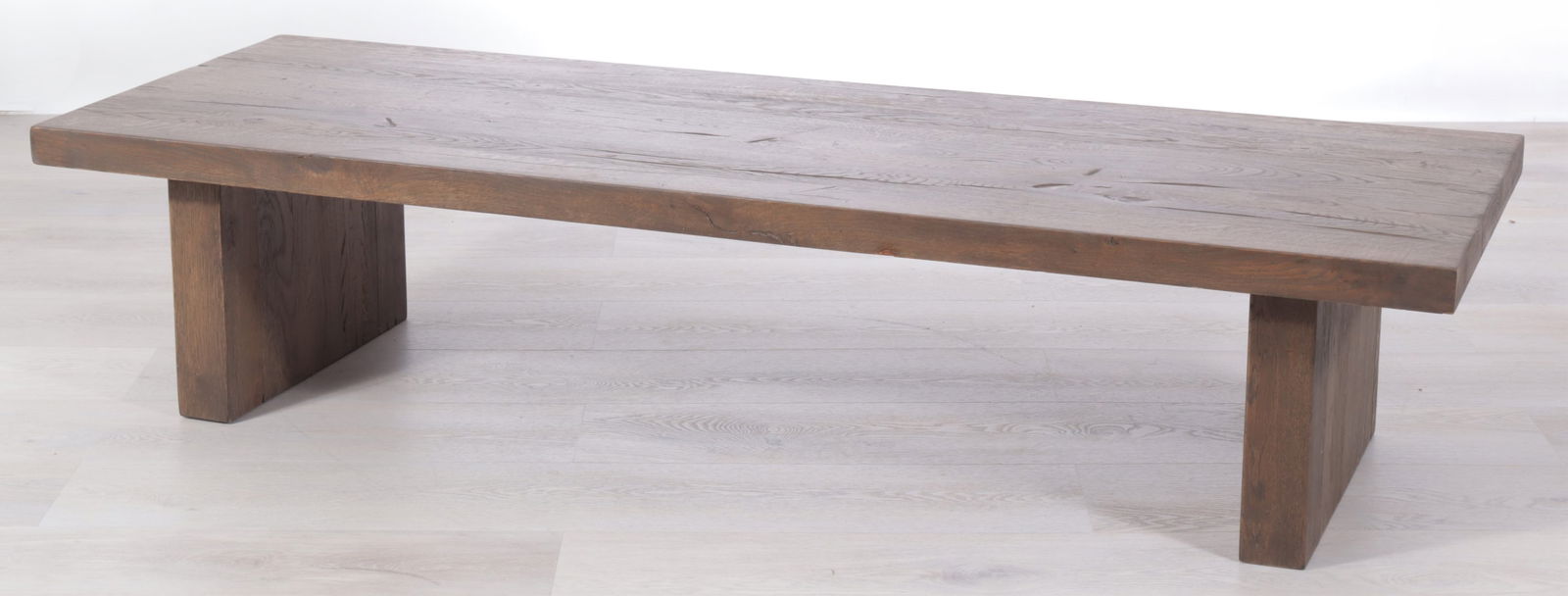 Restoration Hardware Stained Oak Coffee Table - 3