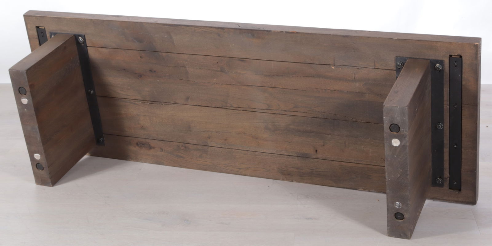 Restoration Hardware Stained Oak Coffee Table - 4