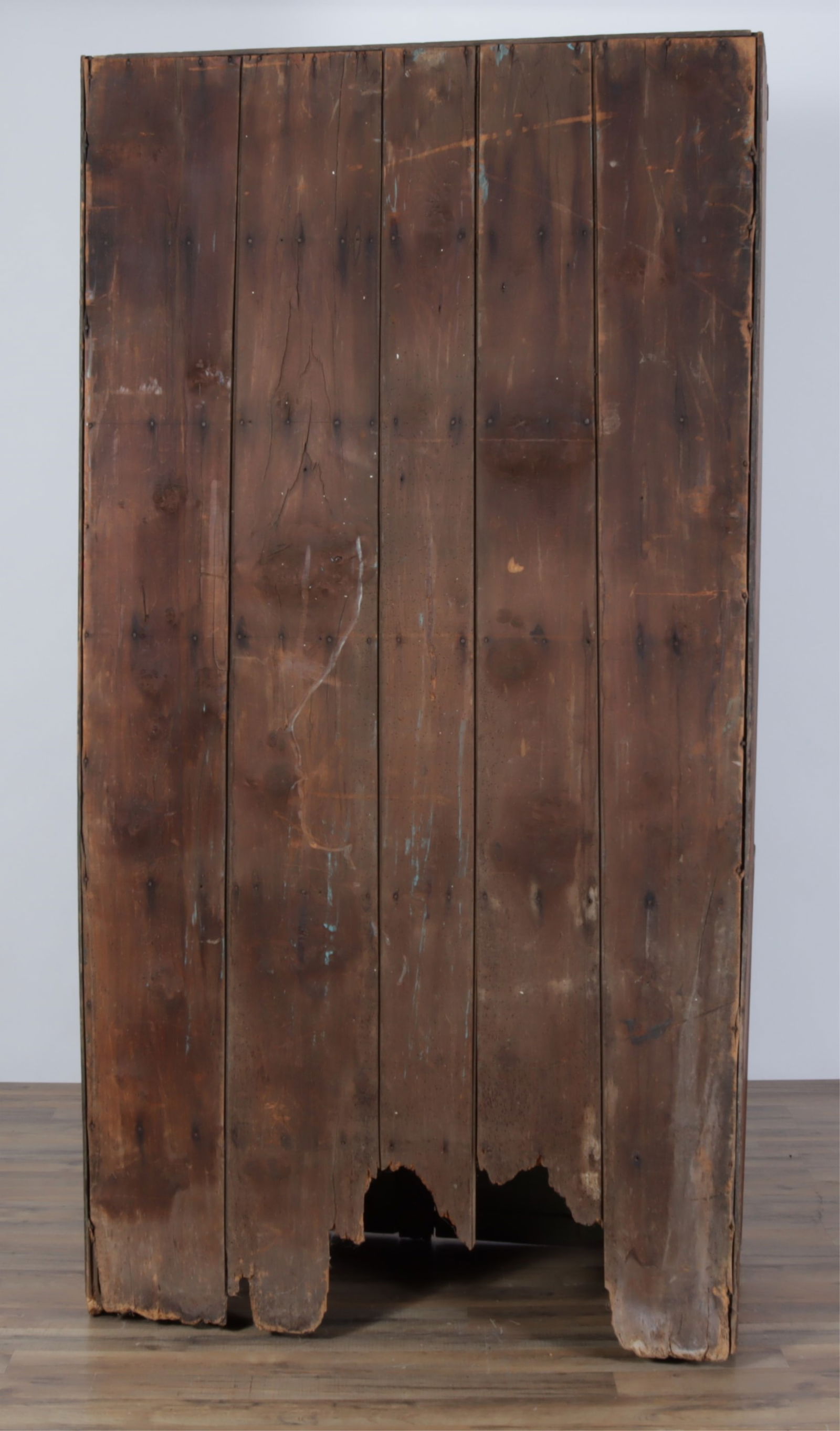 American Stained Canted Side Stepback Cupboard - 5