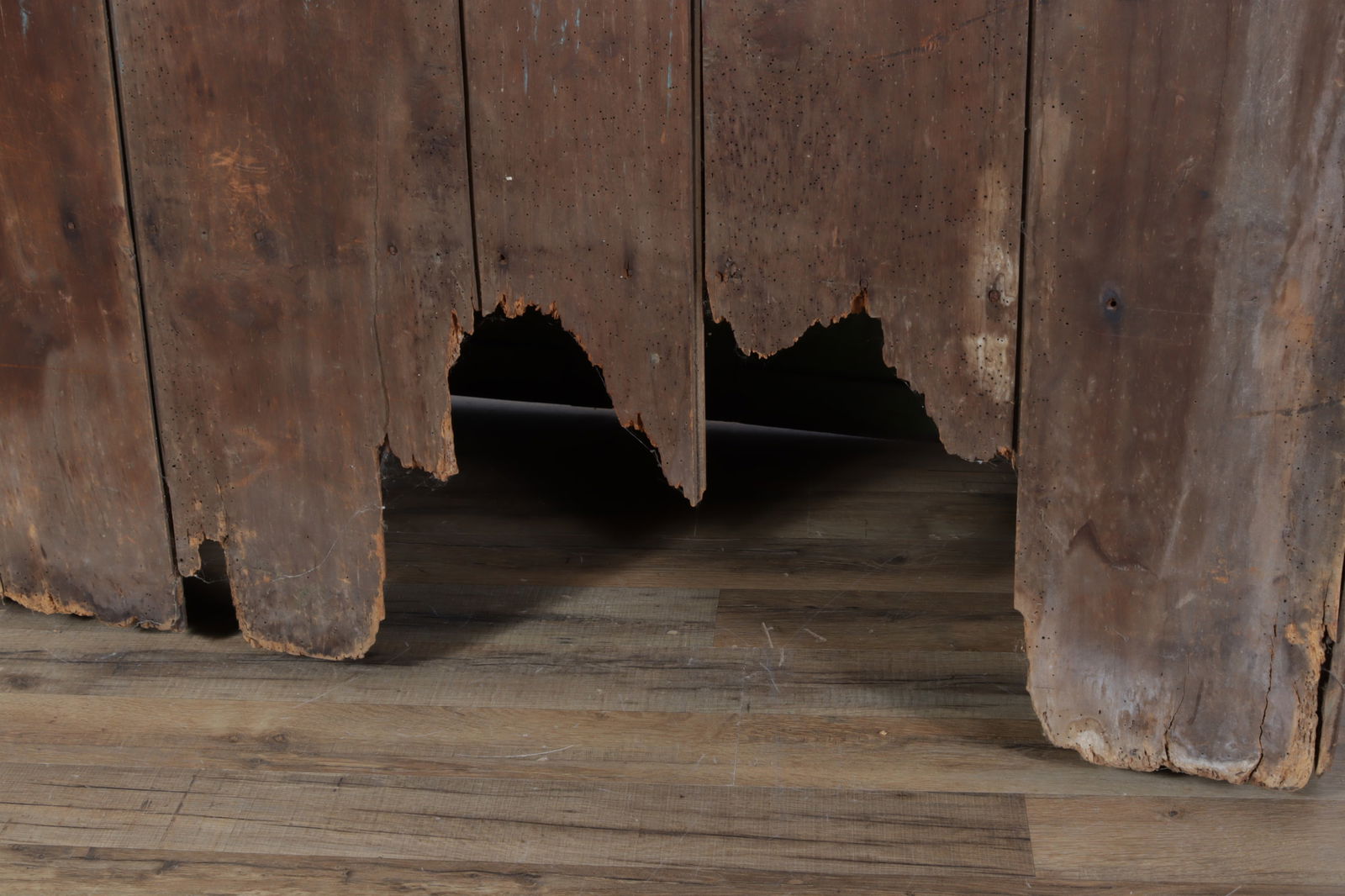 American Stained Canted Side Stepback Cupboard - 6