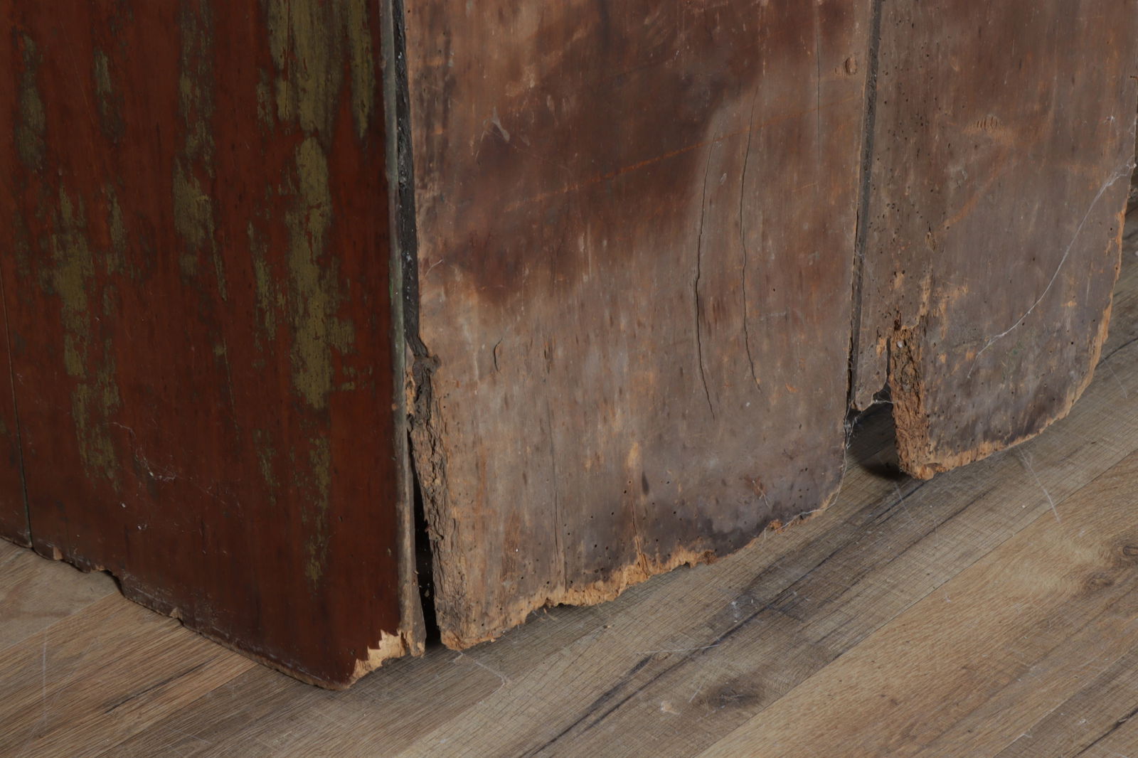 American Stained Canted Side Stepback Cupboard - 7