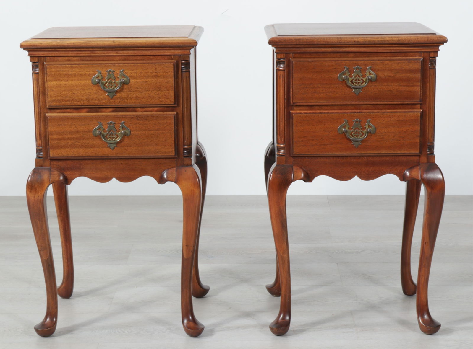Pair Georgian Style Mahogany Bedside Cabinets (1 of 6)