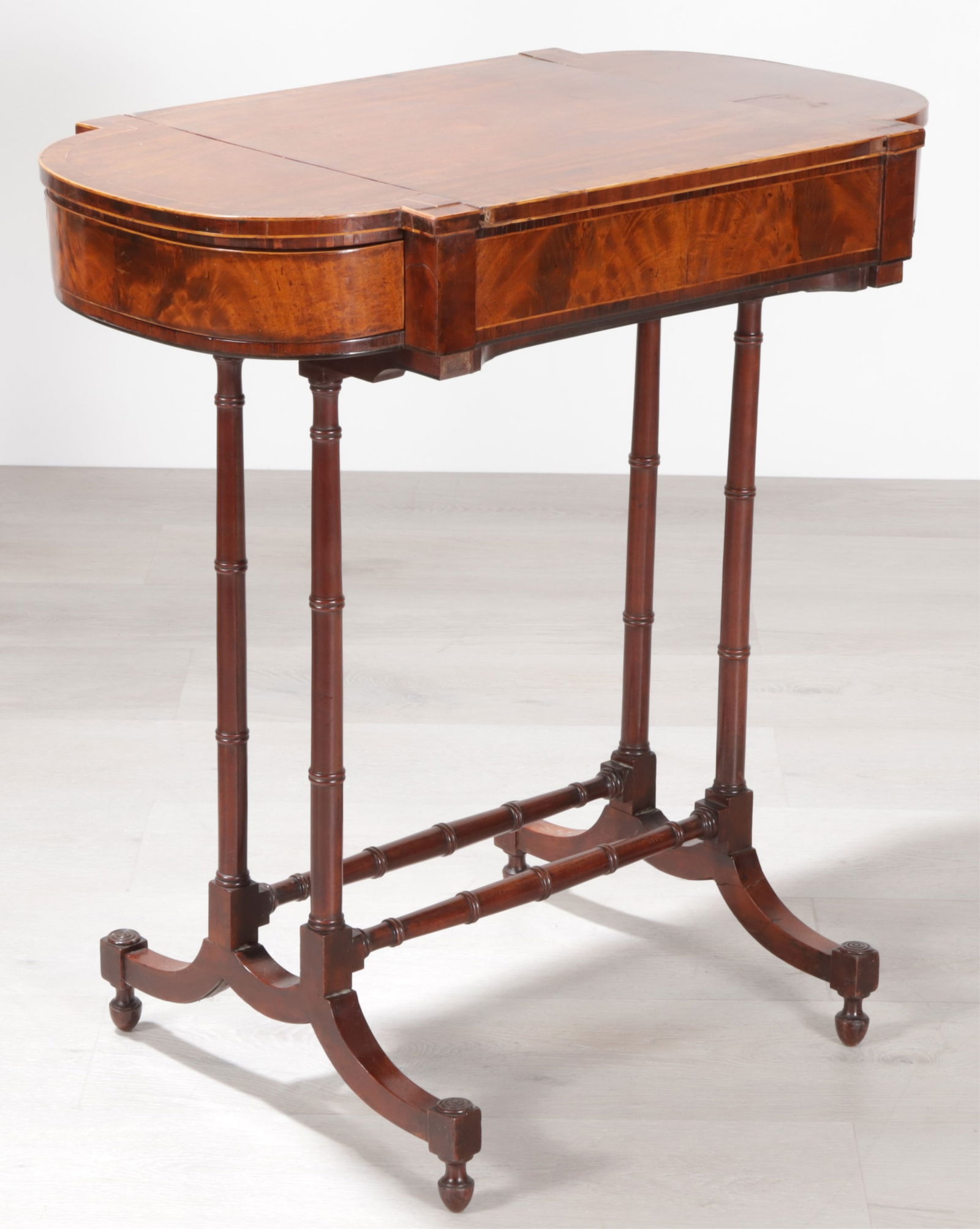Regency Inlaid Mahogany Games Table, 19th C. (1 of 9)