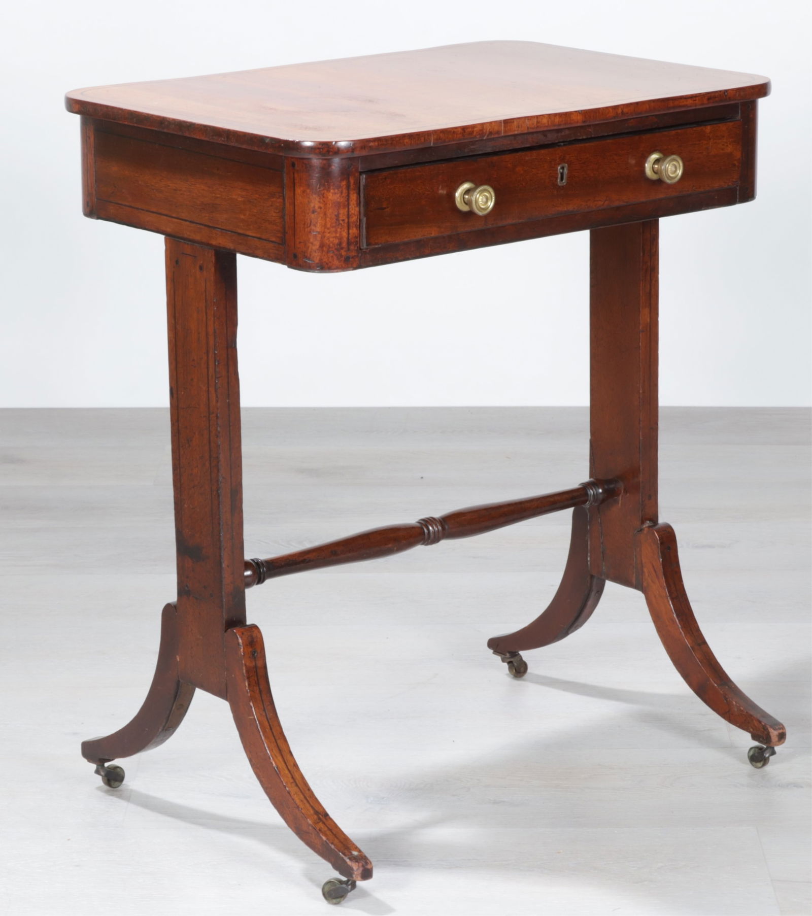 Regency Inlaid Mahogany Side Table, 19th C. (1 of 6)