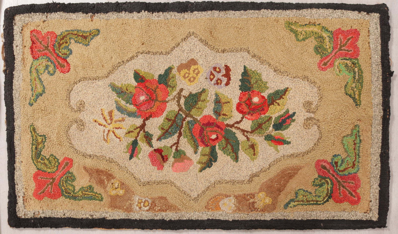 4 Floral Patterned Hook Rugs - 3