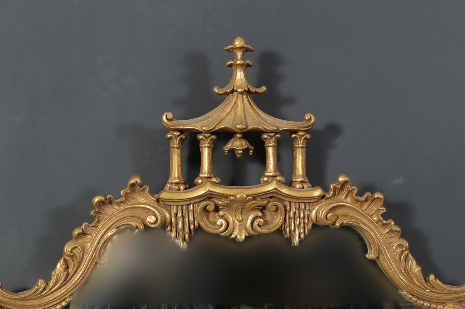 Chinese Chippendale Gilt Composition Mirror - 2