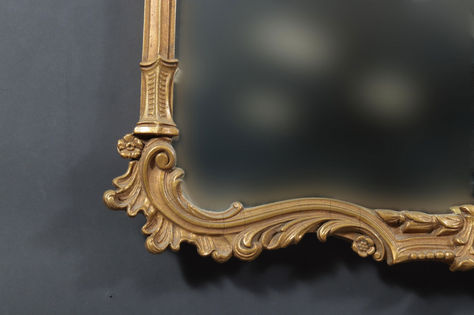 Chinese Chippendale Gilt Composition Mirror - 3