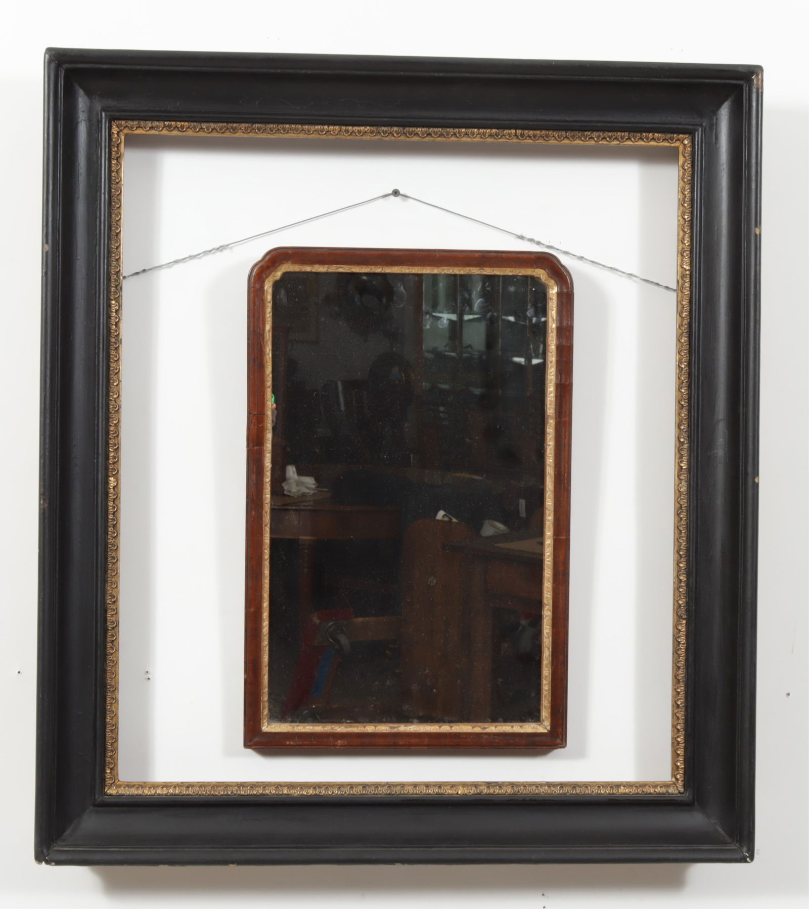 George III Style Mirror & Classical Frame: George III Style Mirror & Classical Frame, both 20th C. Dimensions: Mirror 18.5" H x 12" W 