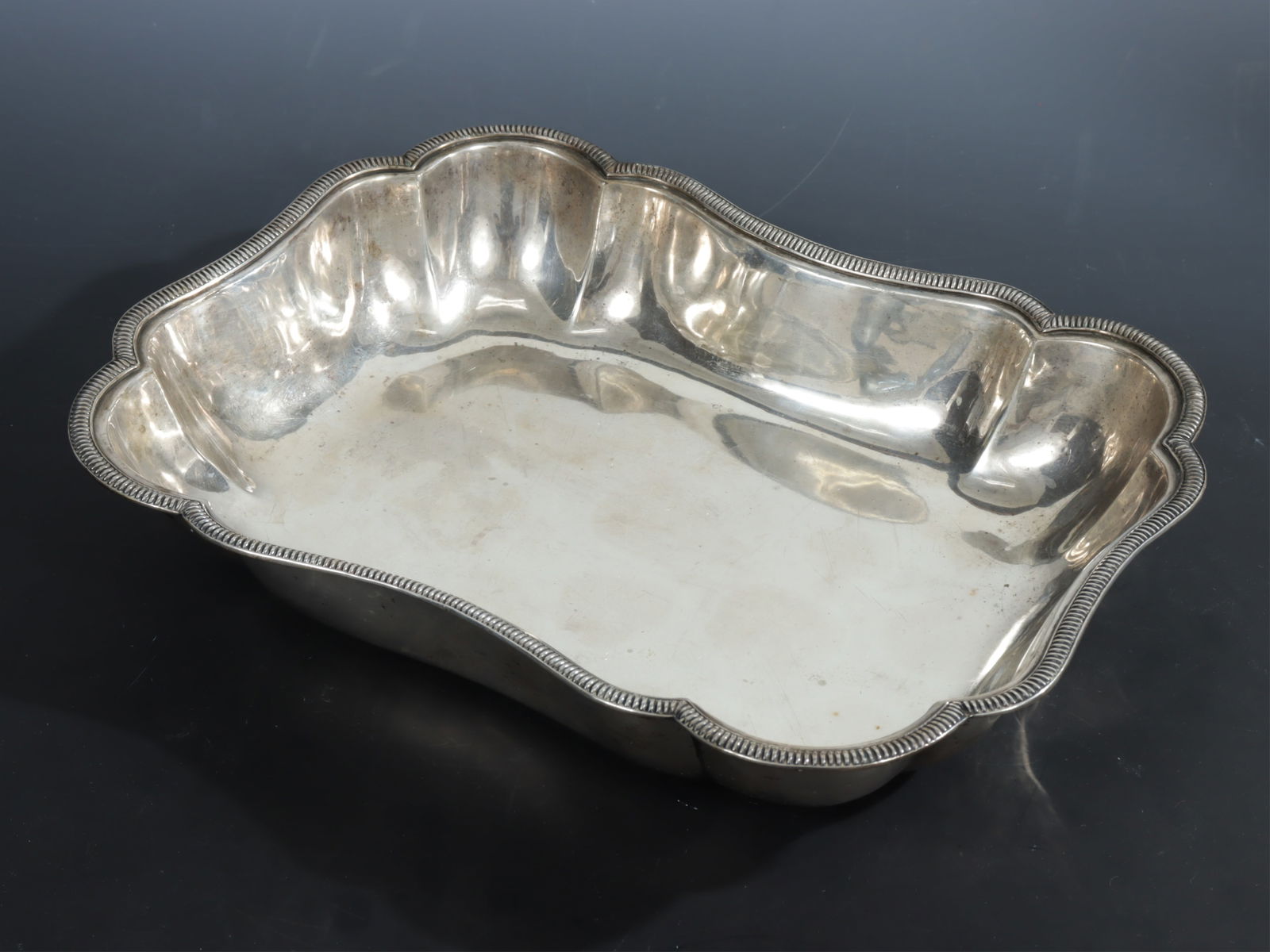 Large .800 Silver Serving Dish - 3