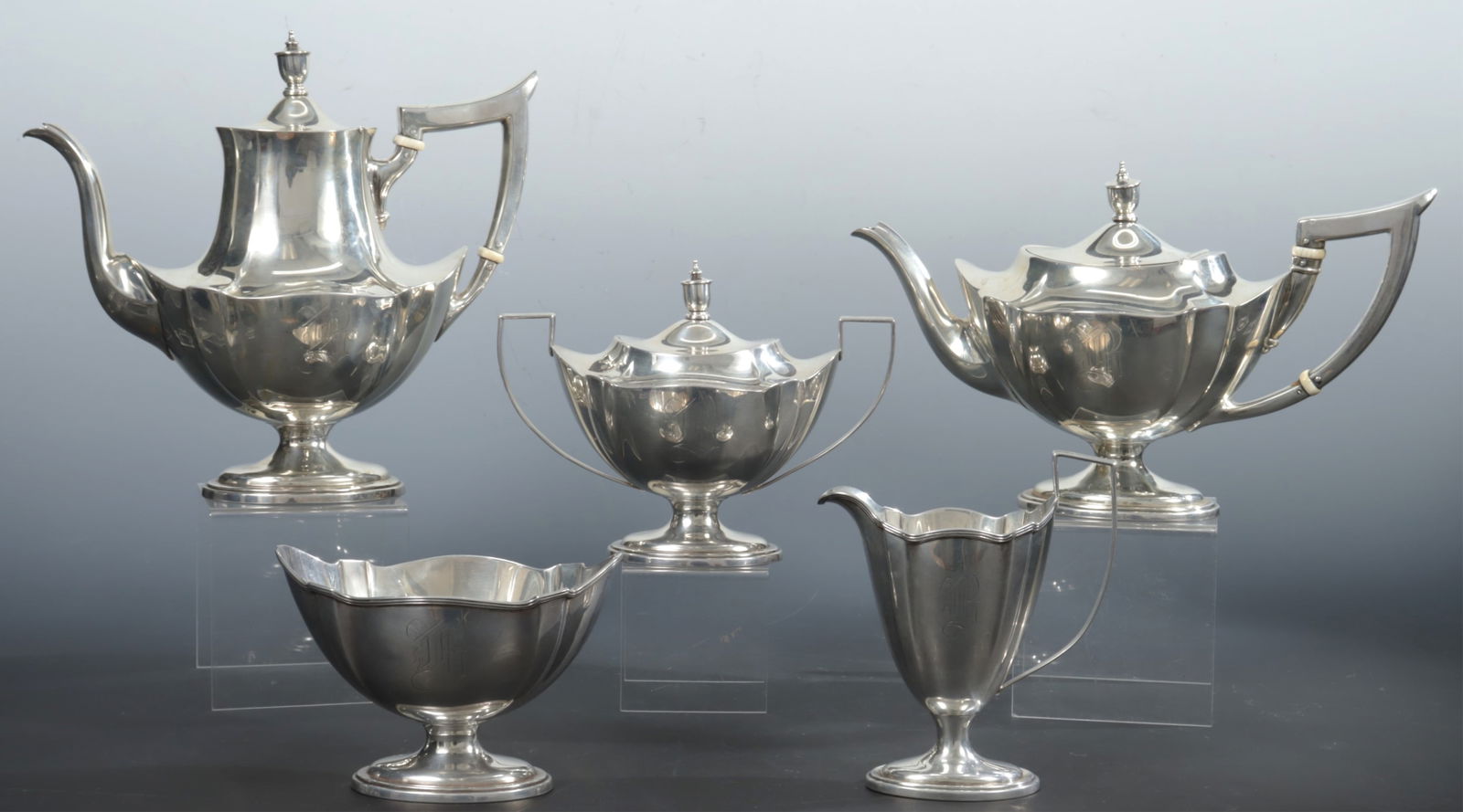 Gorham Plymouth 5-Piece Sterling Silver Tea Set (1 of 3)