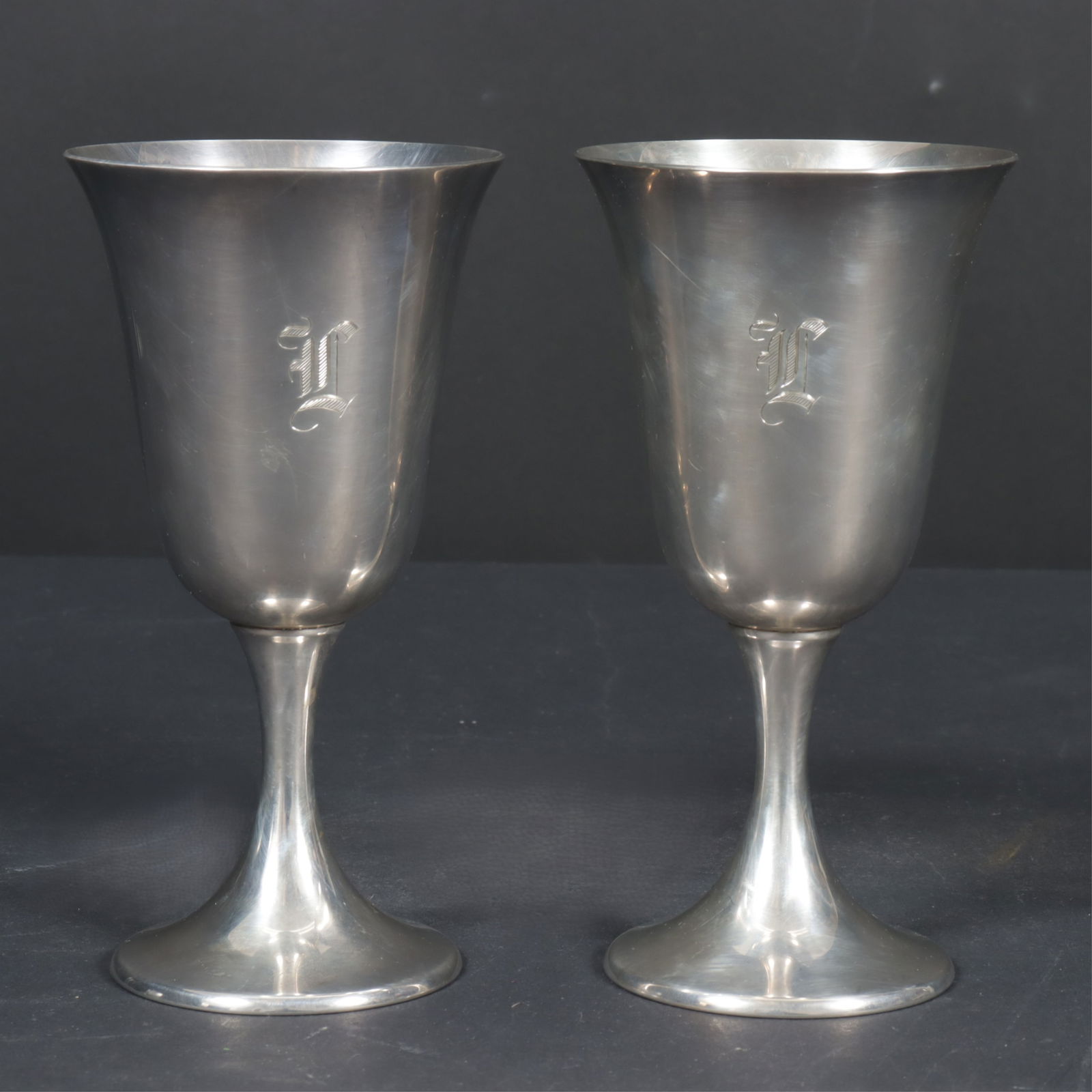 8 Gorham Sterling Silver Water Goblets - 2