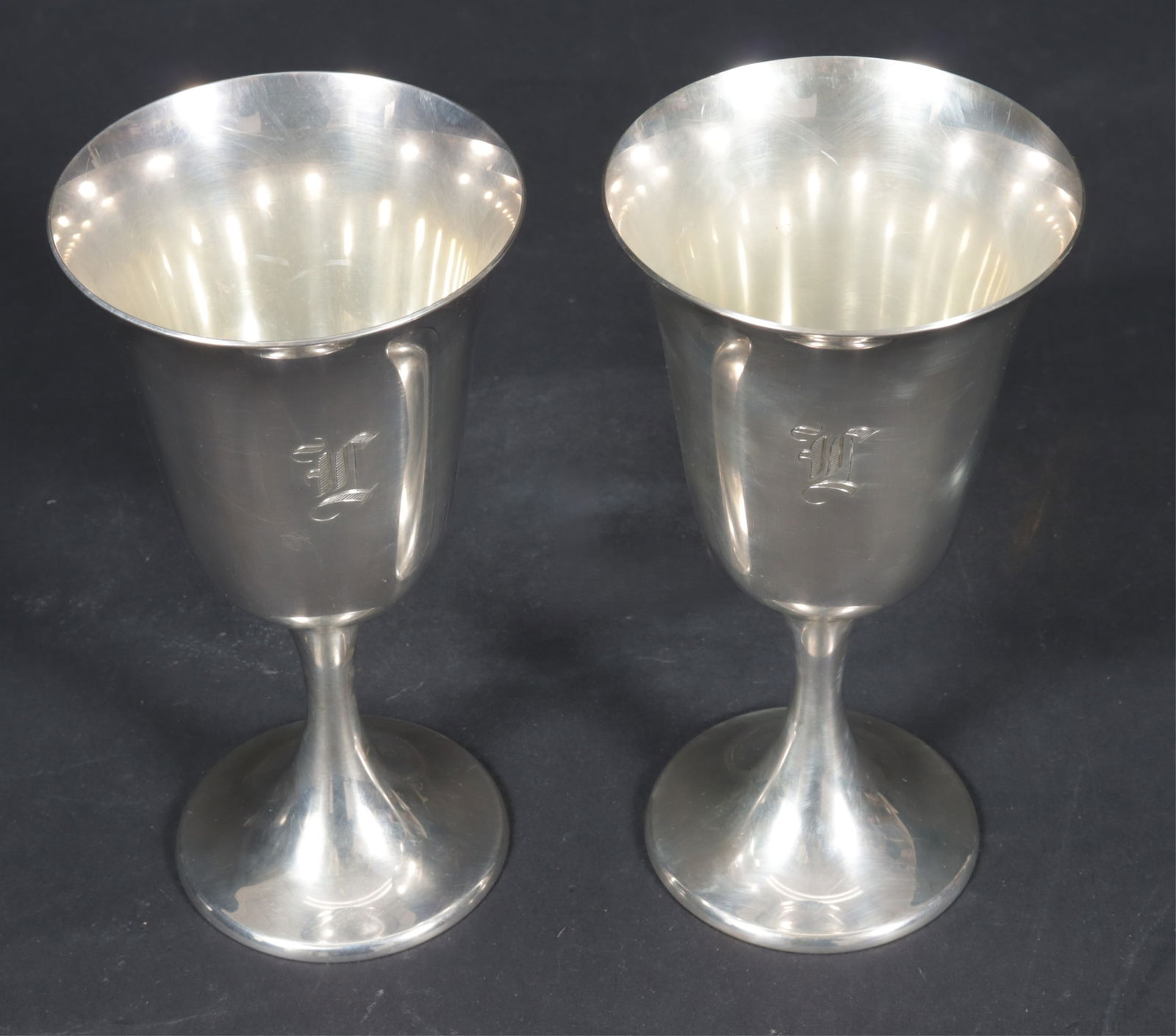 8 Gorham Sterling Silver Water Goblets - 3
