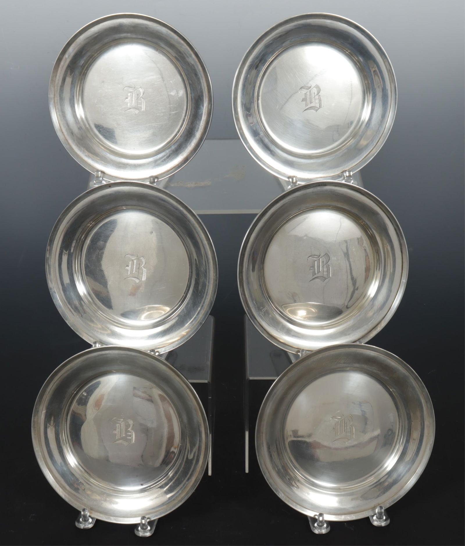 Six Dominick & Haff Sterling Silver Bread Plates (1 of 7)