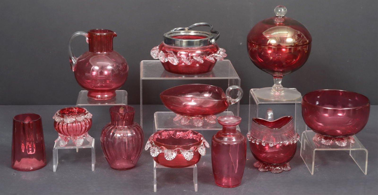 Group of Bohemian Ruby Glassware (1 of 6)
