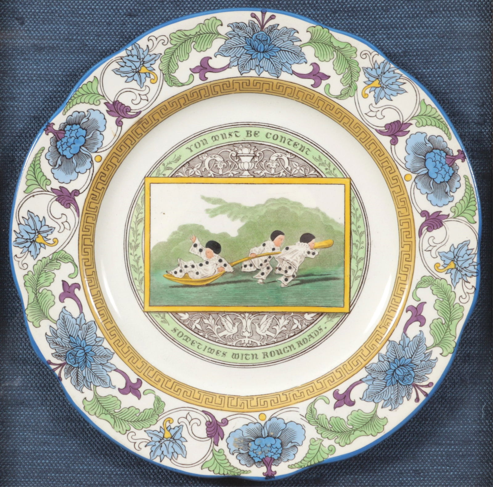 Wedgwood Motto Card Series Framed Plate, 19th C (1 of 8)