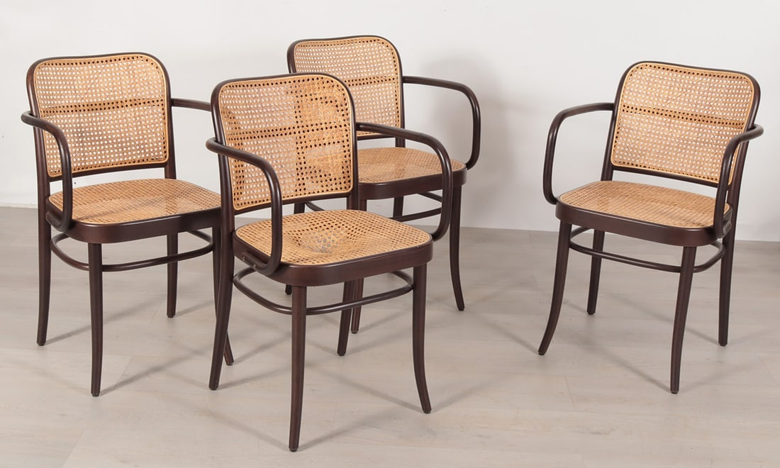 Set of Four Hoffman Dining Chairs by TON (1 of 13)