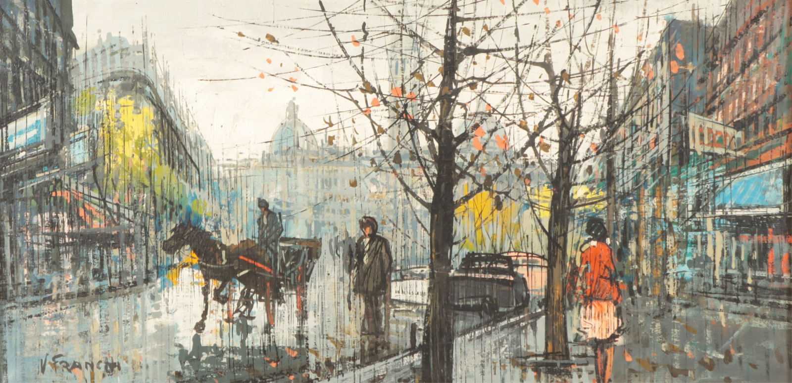 V. Franchi - Parisian Street Scene, O/C (1 of 10)