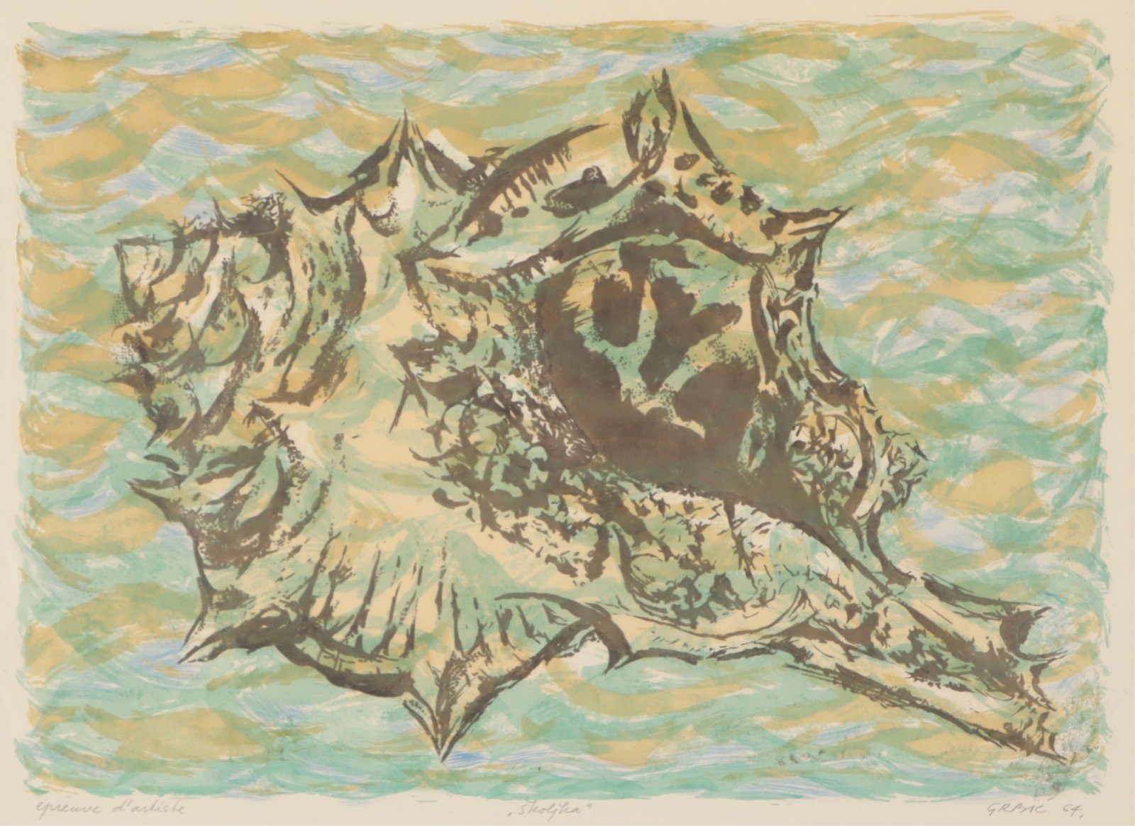 Ivo Grbic - Skoljka (Shell) Litho (1 of 10)