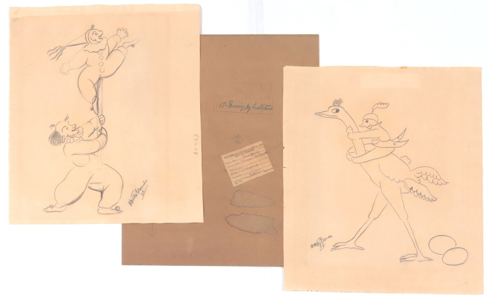 Nena De Brennecke - Two Drawings (1 of 8)