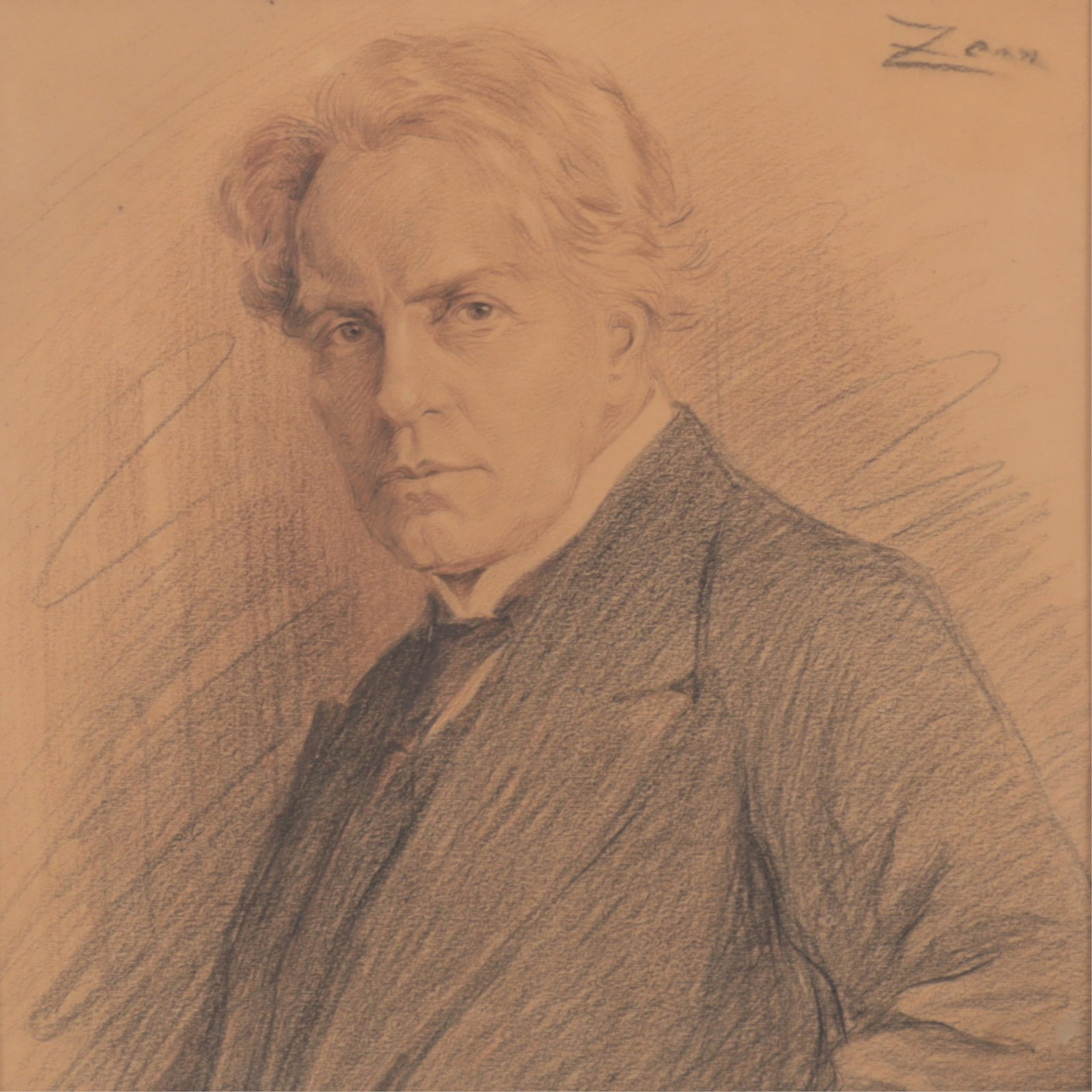 Anders Zorn - Portrait of a Man - charcoal (1 of 10)