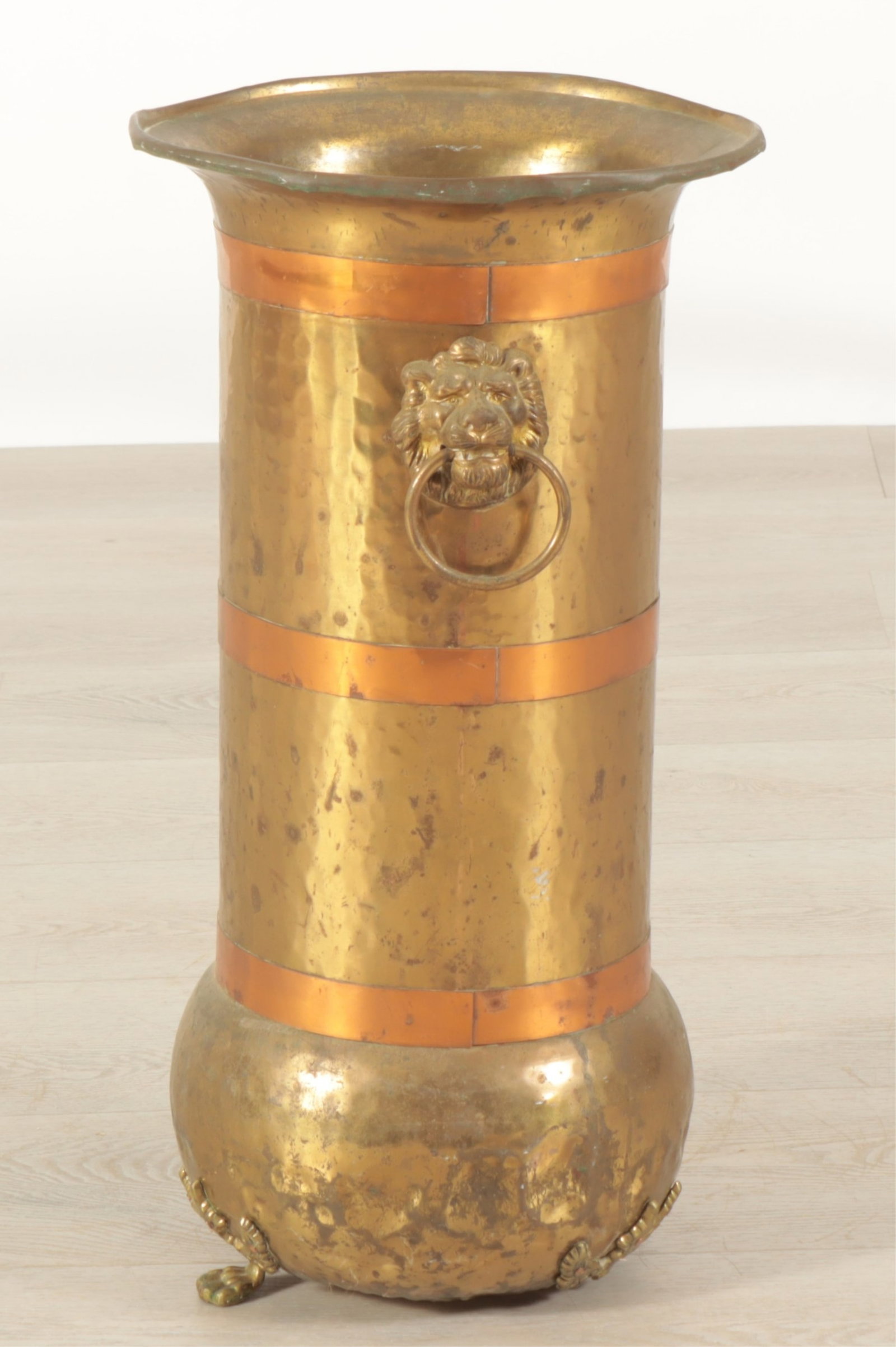 English Copper and Brass Umbrella Stand (1 of 6)