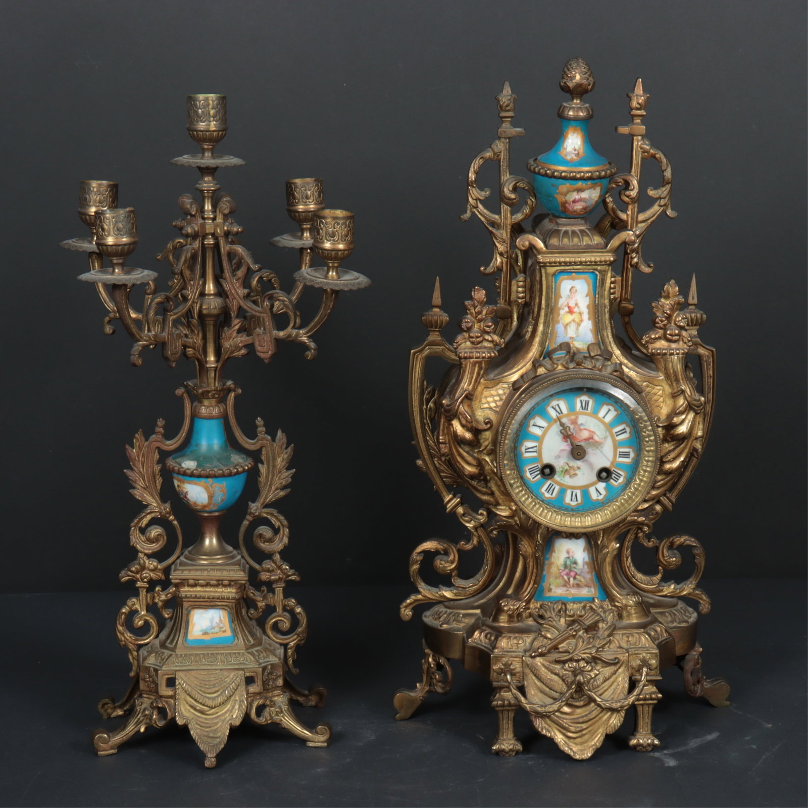 Japy Feres Porcelain & Gilt Garniture Suite (1 of 12)
