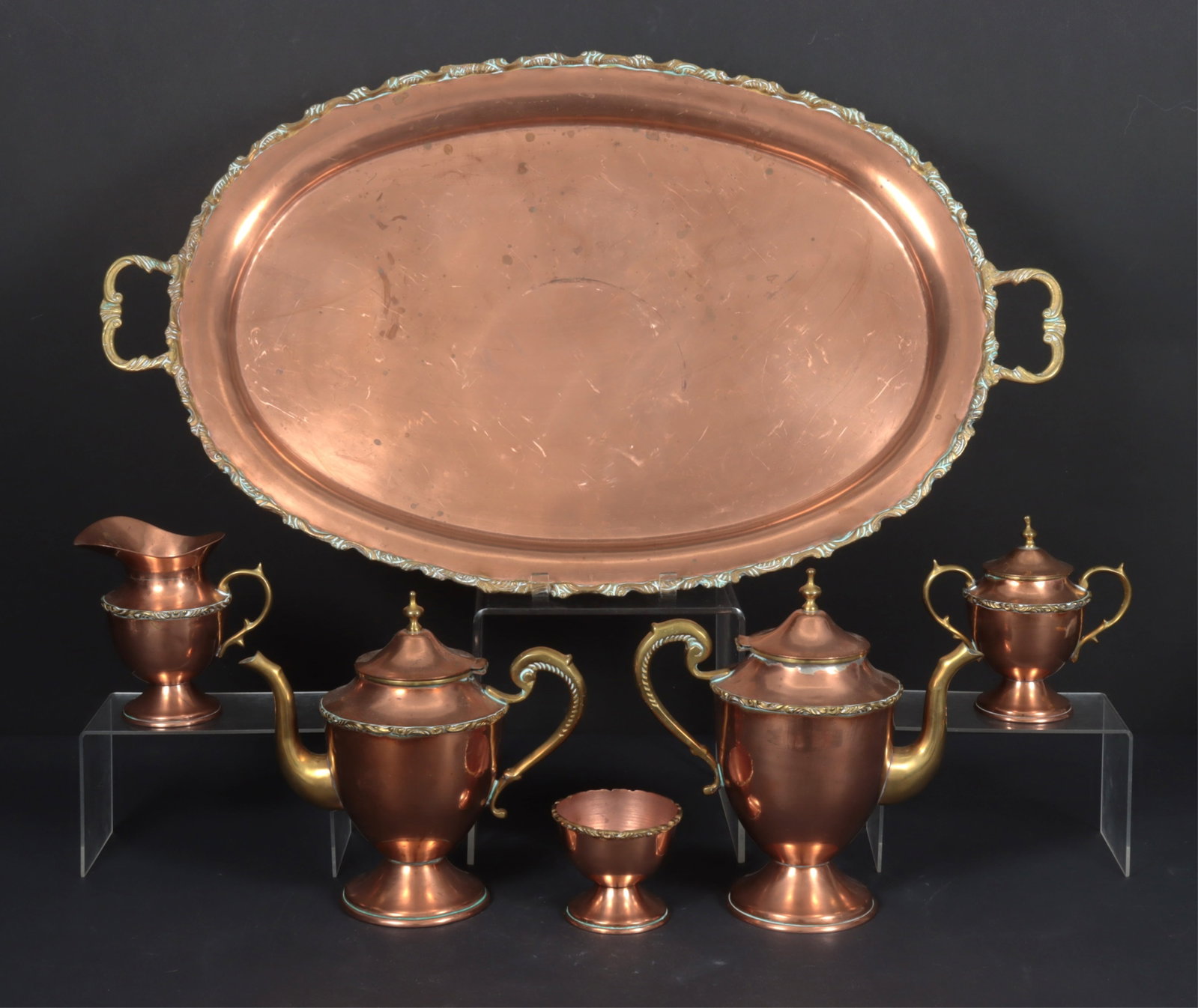 Vintage English Brass & Copper Coffee/Tea Service (1 of 6)