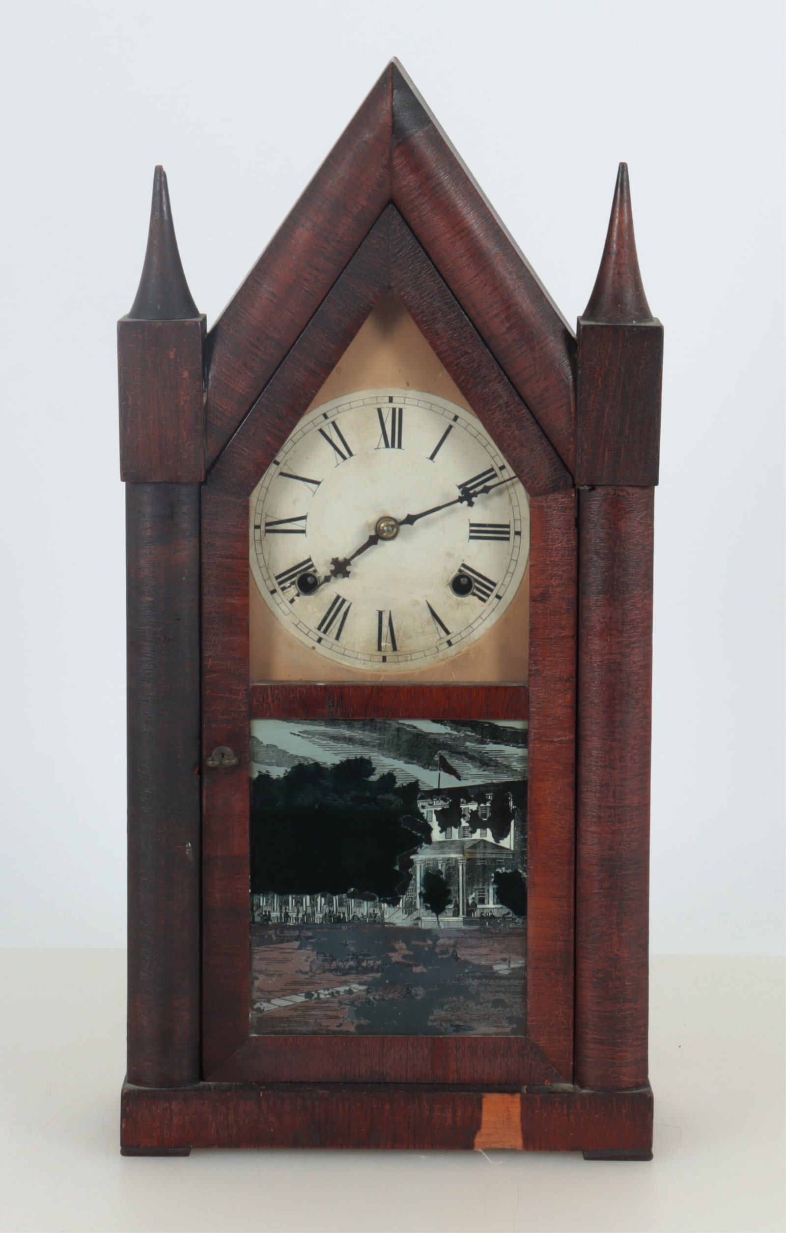Ansonia Brass Co. Mahogany Steeple Clock, 19th C (1 of 9)