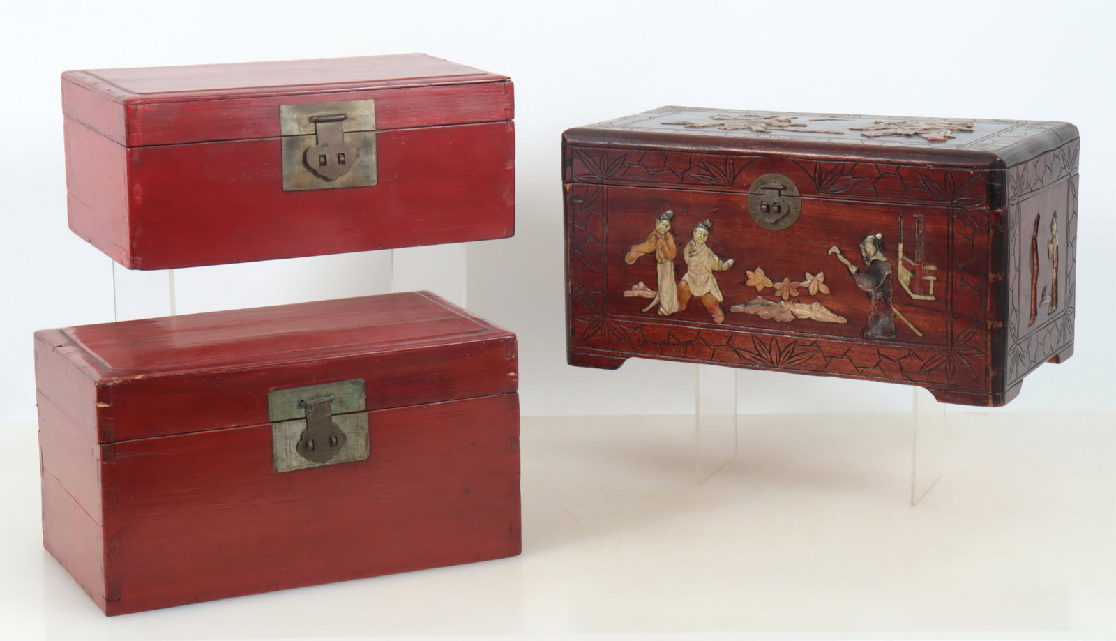 Three Chinese Lacquer Boxes (1 of 11)