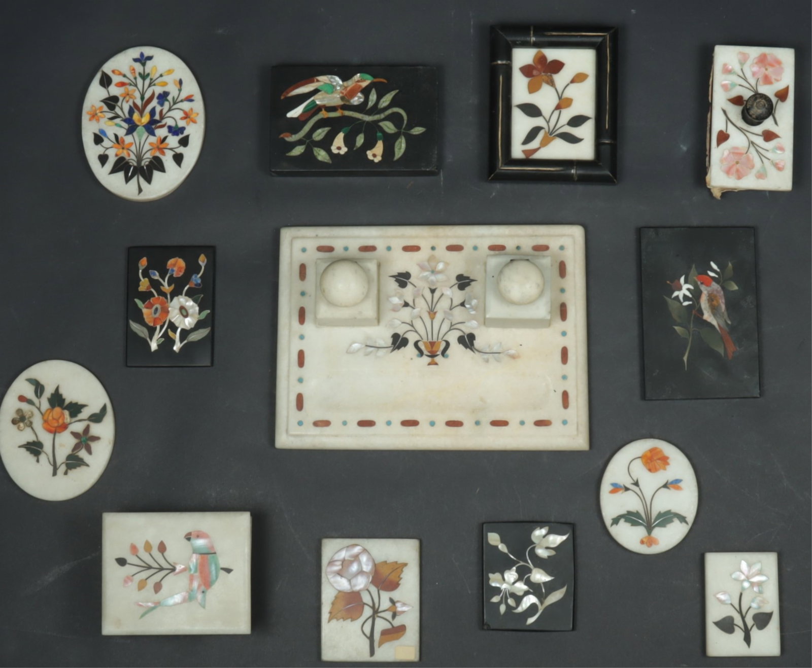13 Pietra Dura Inlaid Stone Table Articles (1 of 13)