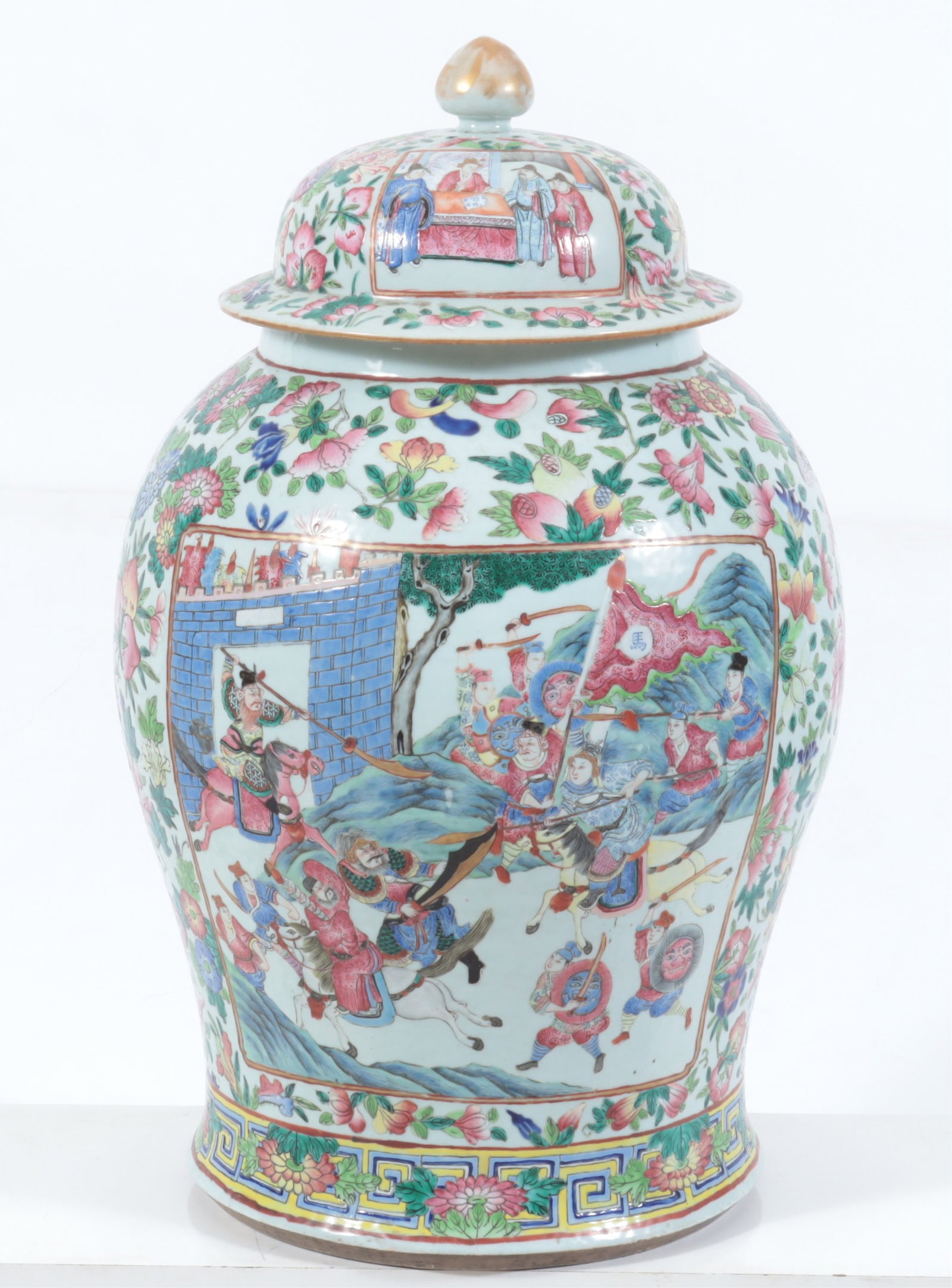 Large Chinese Famille Rose Porcelain Covered Jar (1 of 7)