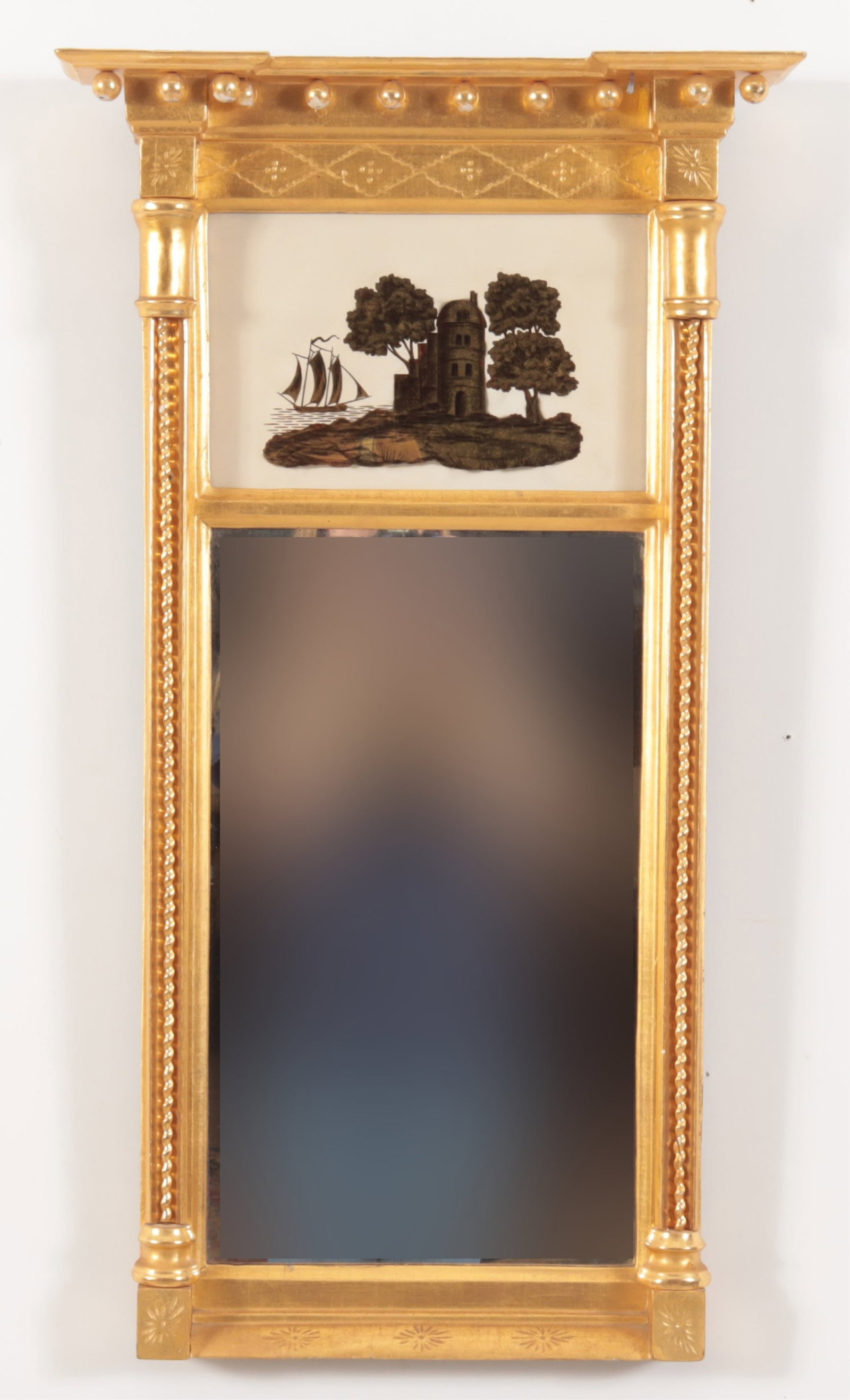 American Classical Giltwood & Eglomise Mirror (1 of 9)