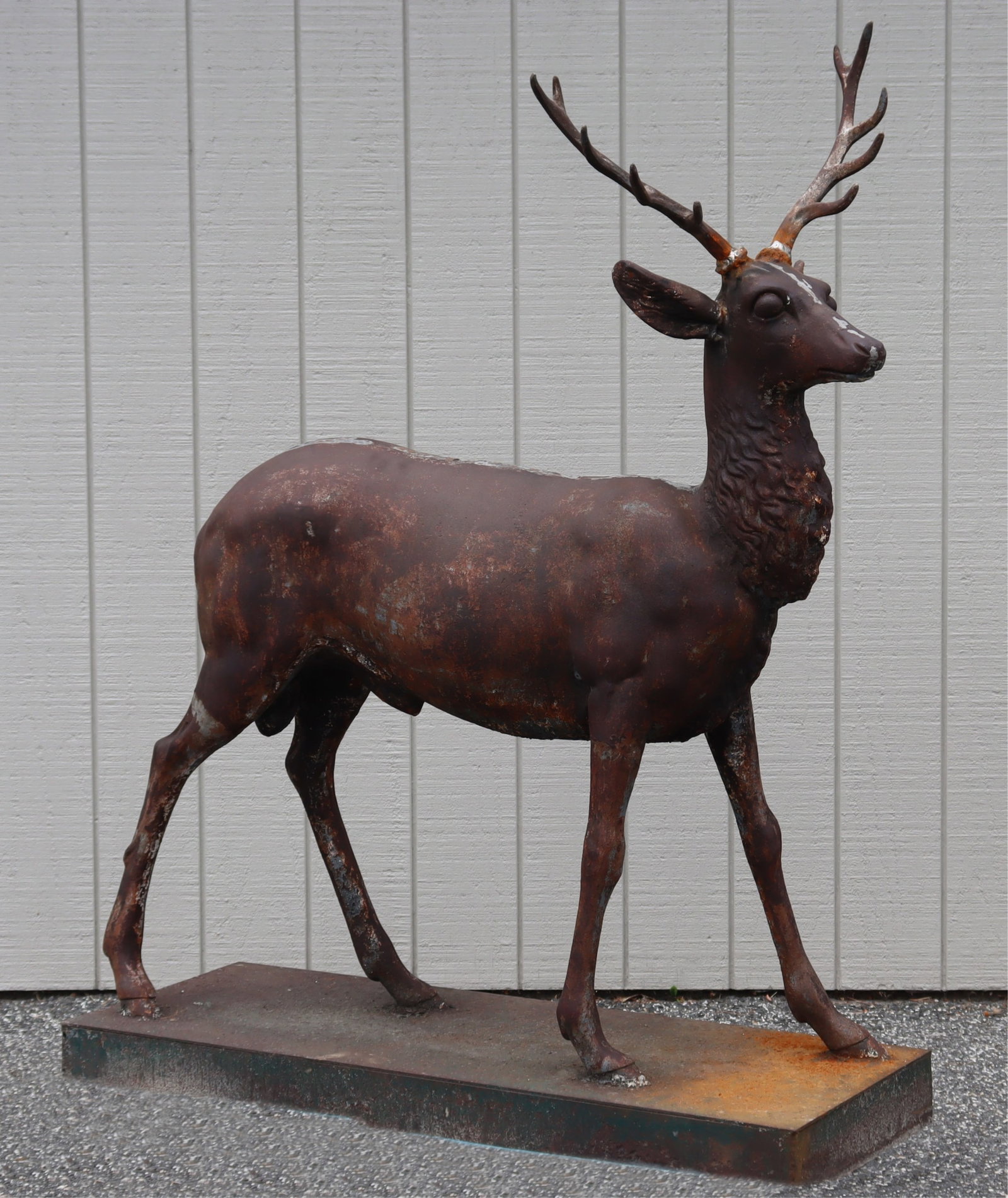 Life-Size Cast Iron Stag Sculpture (1 of 7)