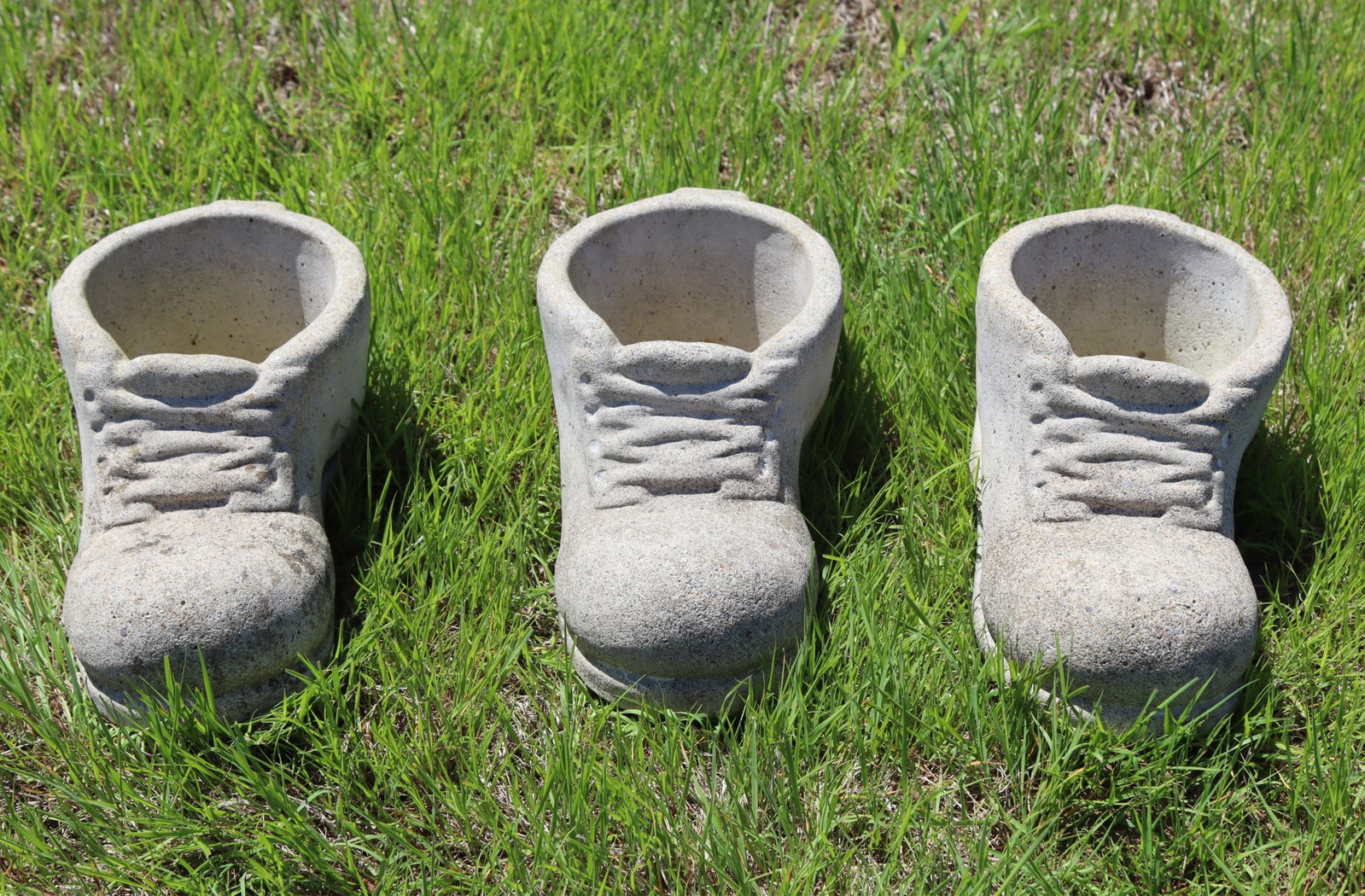 Cast Cement Shoe Planters (1 of 6)