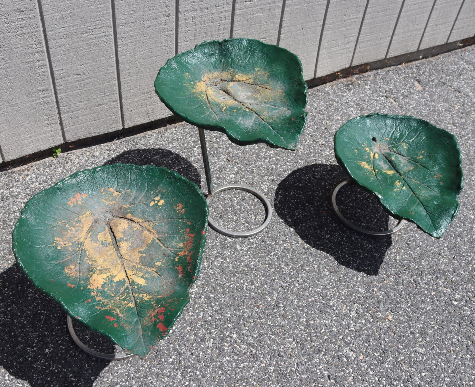 Cast Cement Leaf Form Tables - 3
