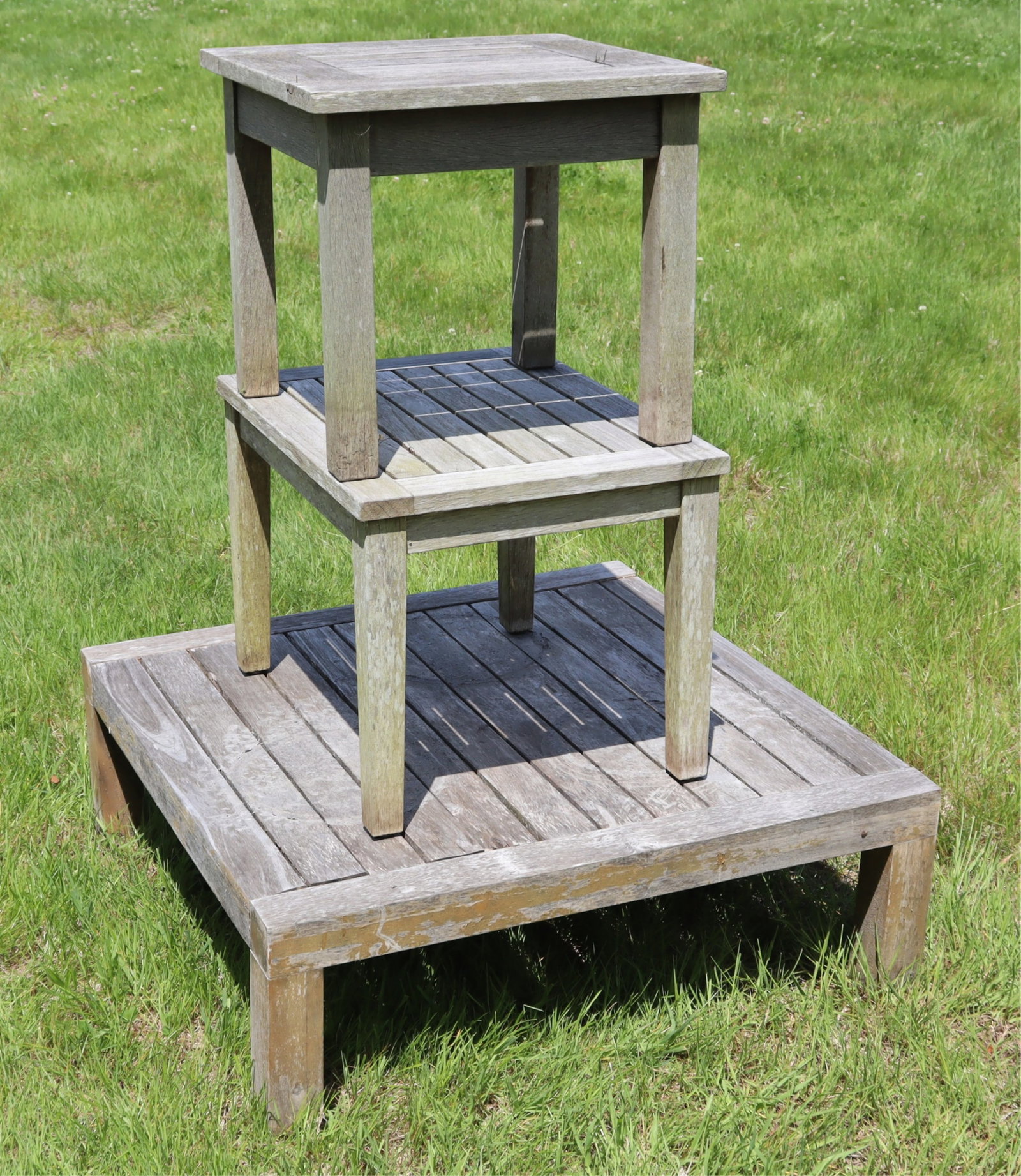 Three Teak Patio Tables (1 of 6)