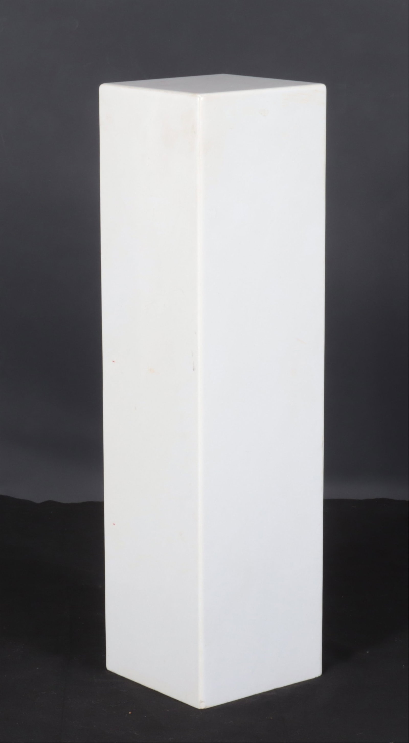 Modern White Quartz Pedestal: Modern White Quartz Pedestal Dimensions: 38.25" H x 10" Sq.