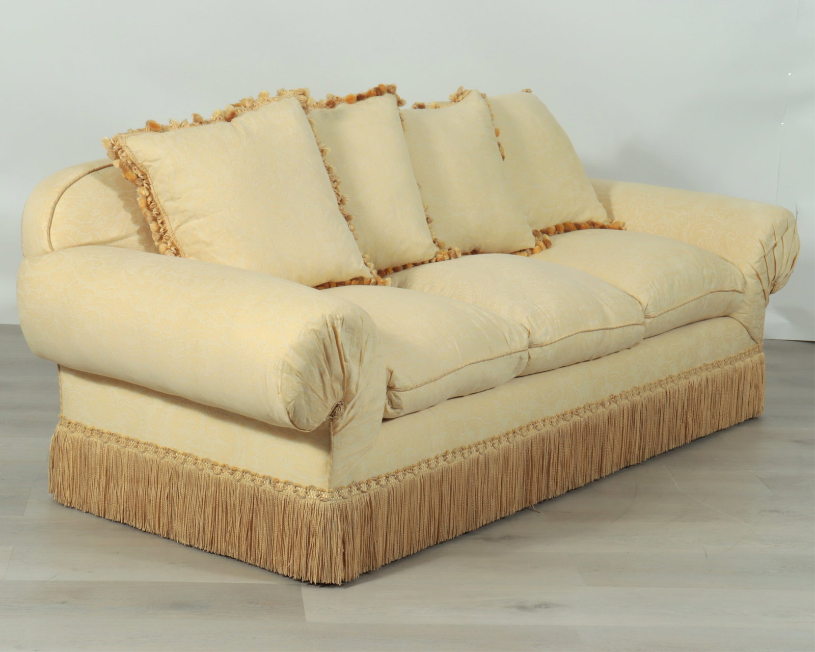 Custom Damask Upholstered Sofa - 2