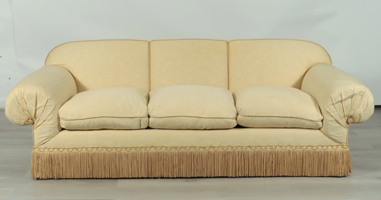 Custom Damask Upholstered Sofa - 3