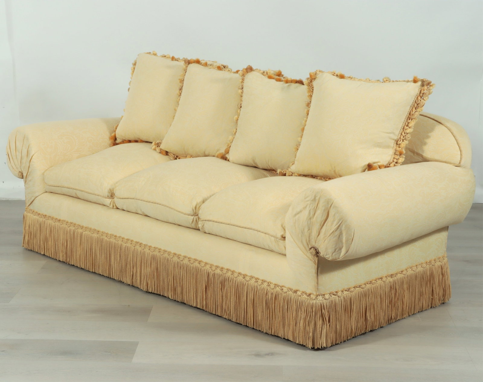Custom Damask Upholstered Sofa - 2