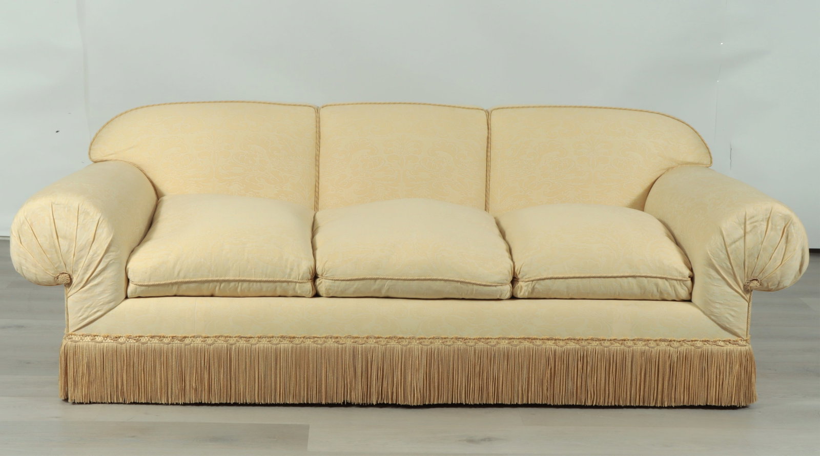 Custom Damask Upholstered Sofa - 3