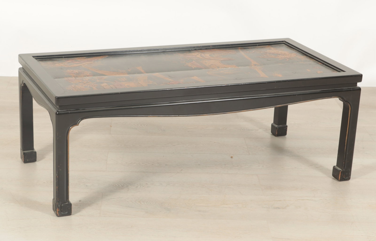 Chinese Style Black Lacquer Coffee Table (1 of 8)