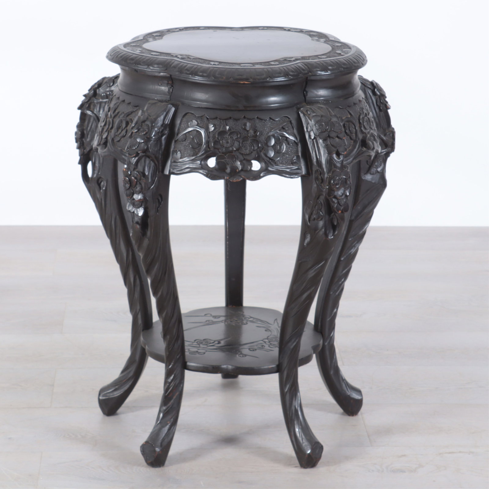 Chinese Black Lacquer Side Table (1 of 6)