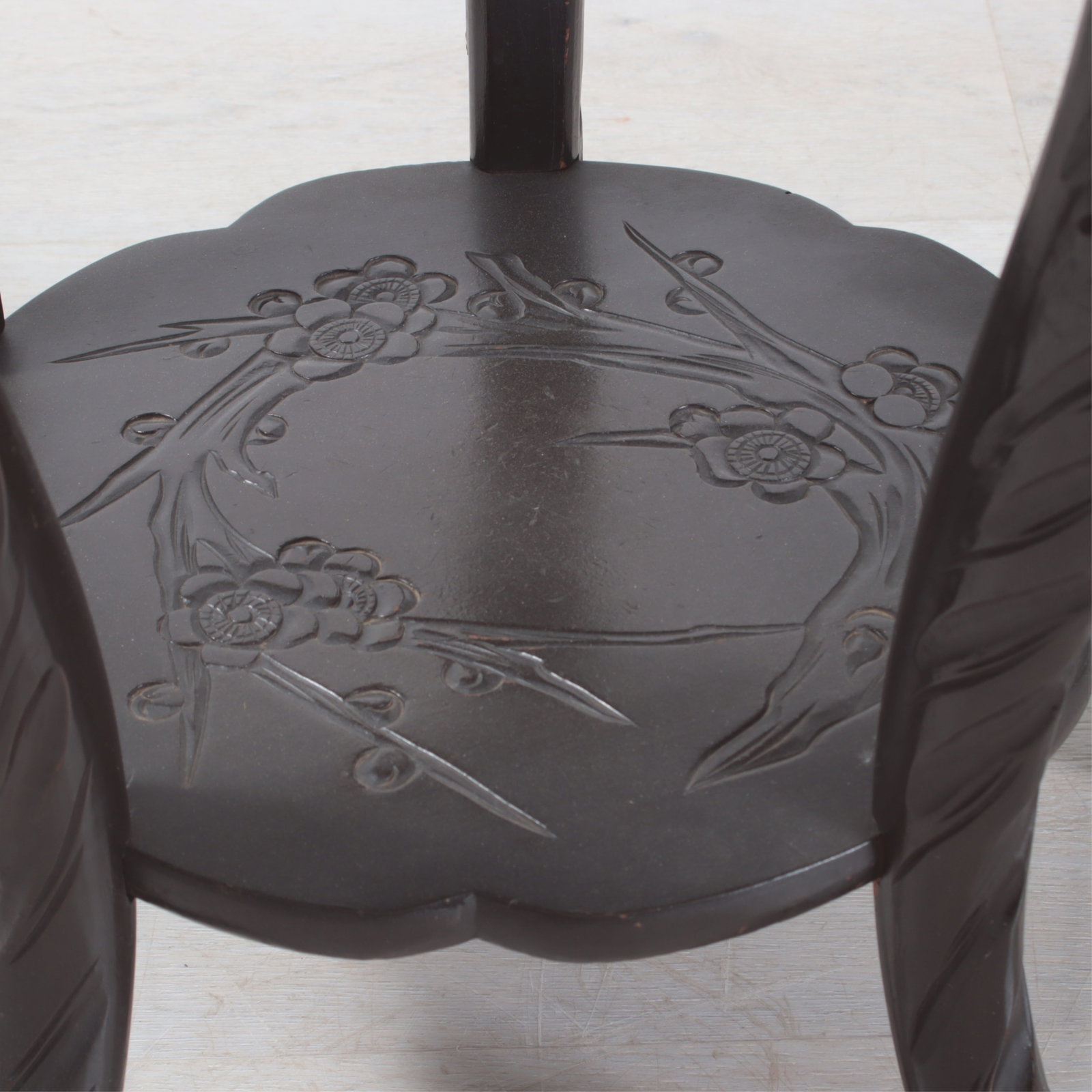 Chinese Black Lacquer Side Table - 5